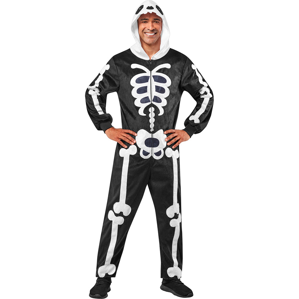 Skeleton Hooded Jumpsuit Large/XL