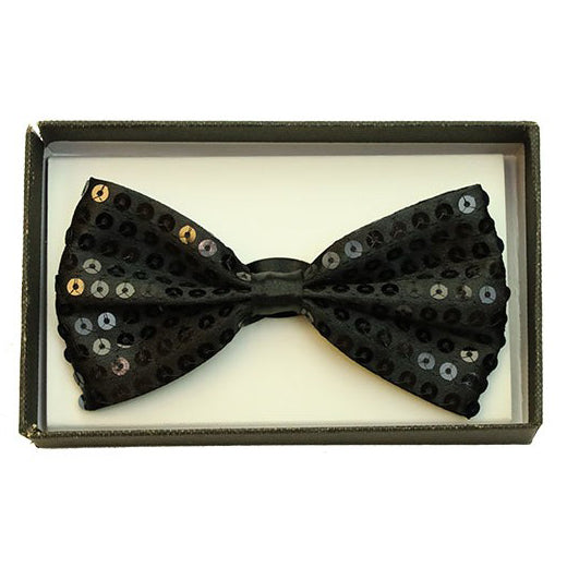 Deluxe Black Sequin Bowtie