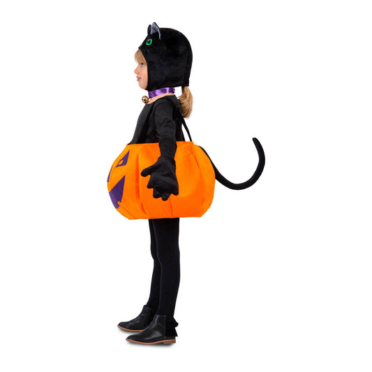 Child Cat In Pumpkin