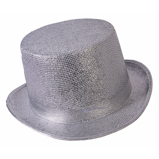 Silver Mesh Top Hat
