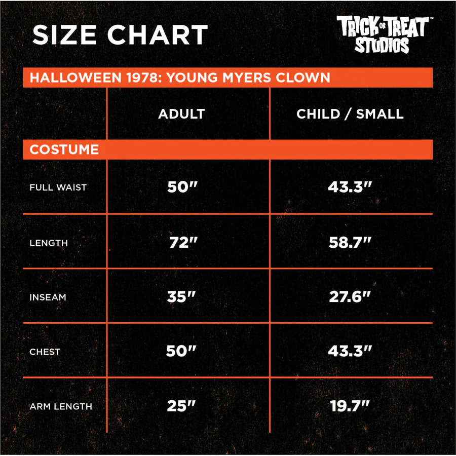 Child Young Michael Myers Clown Costume
