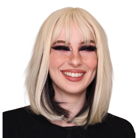 Two Tone Blonde & Dark Brown Wig