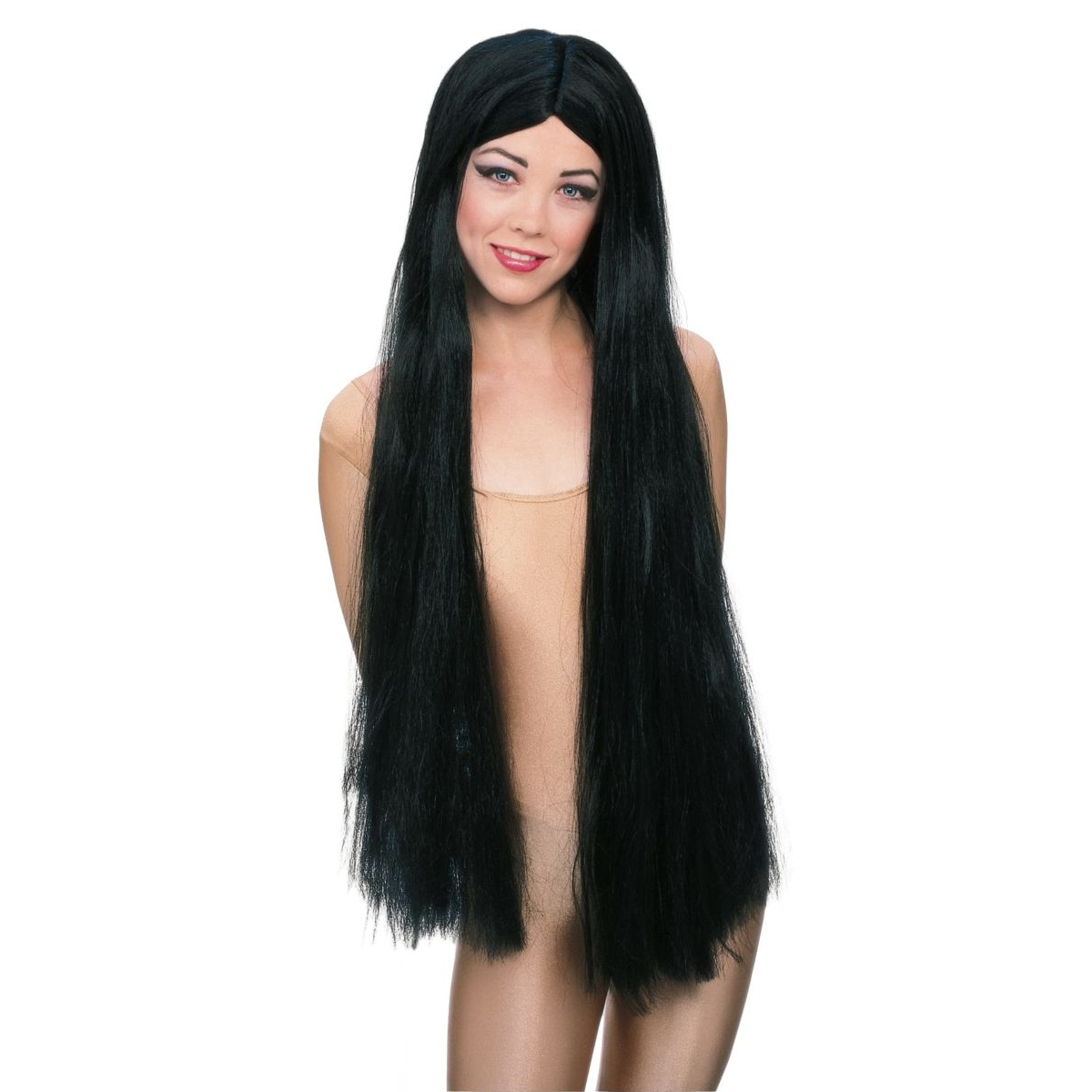 36" Black Witch Wig