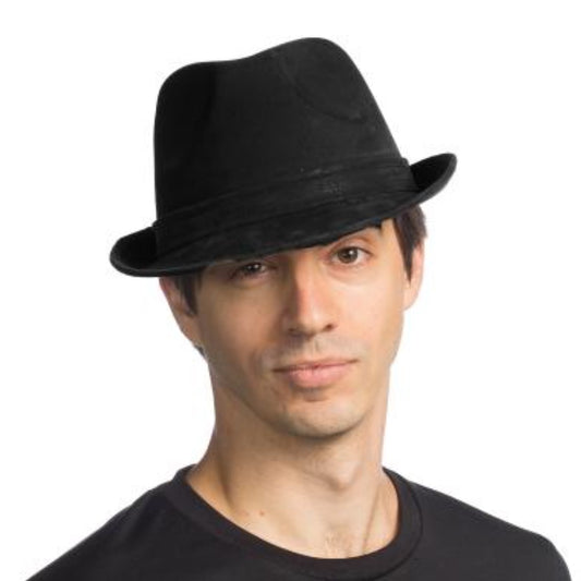 Leather Like Black Fedora