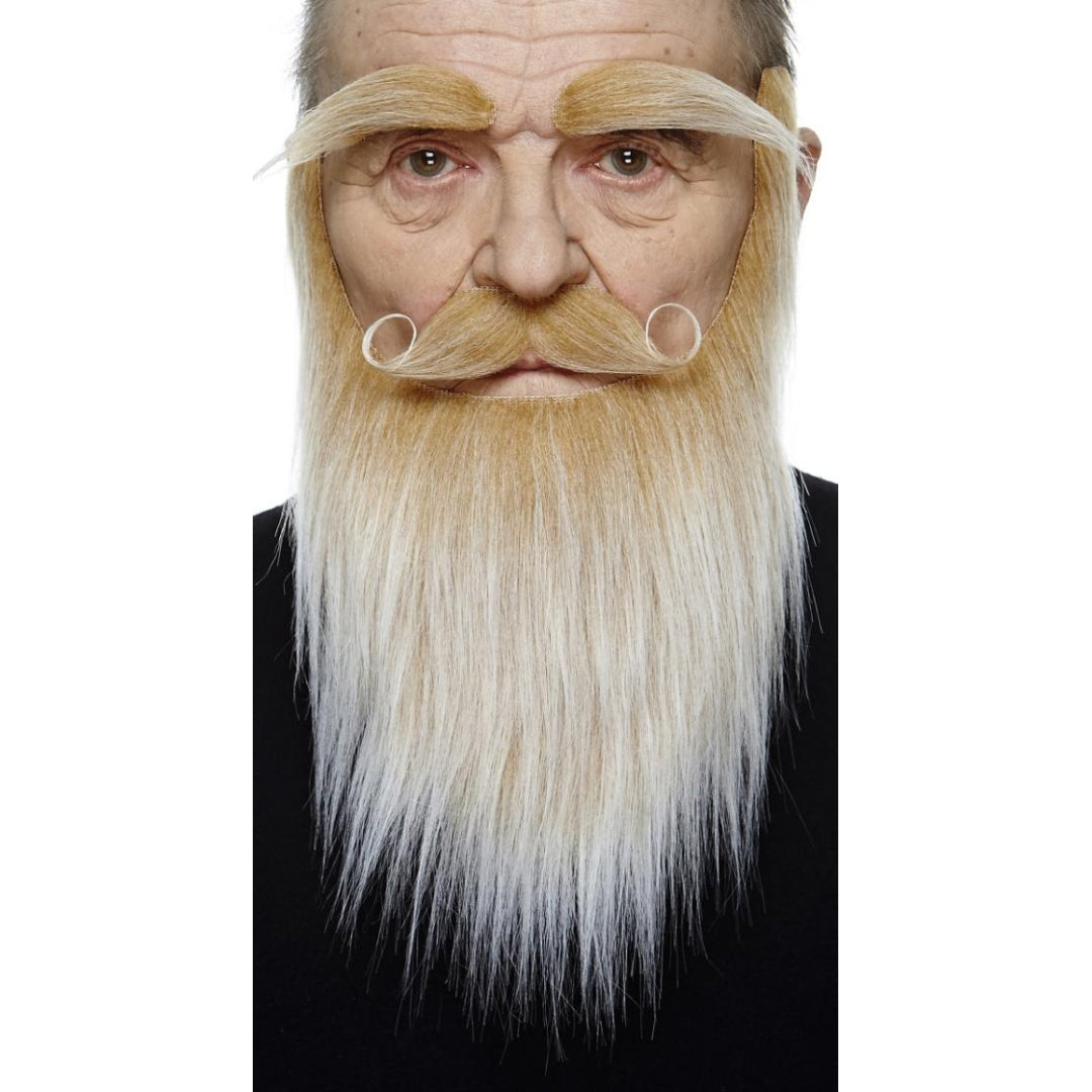 Moustache, Eyebrow and Beard Set - Blonde/White