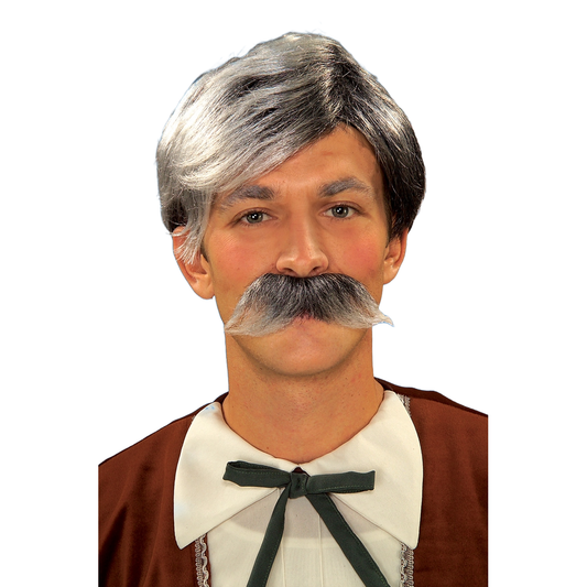 Geppetto Grey Wig and Moustache