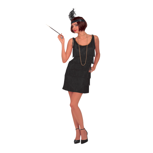 Black Flapper Dress M/L