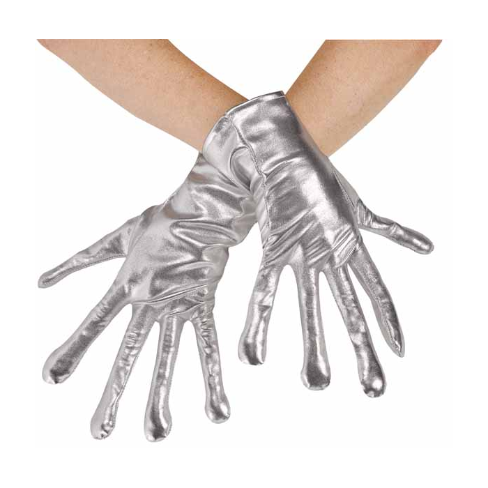 Silver Alien Gloves