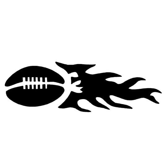 Football with Flames Adhesive Stencil