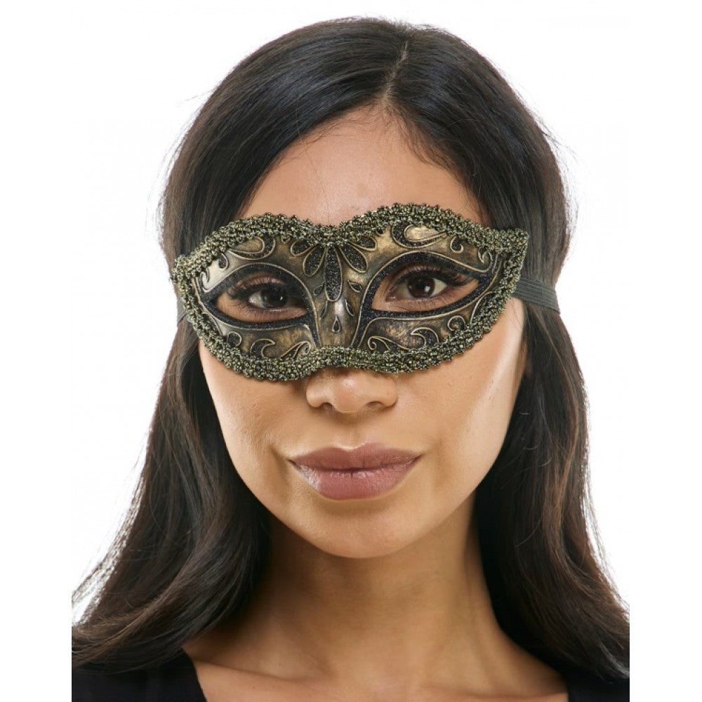 Gold Venetian Half Mask