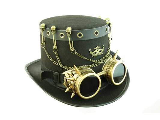 Steampunk Top Hat with Goggles