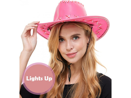 Pink Light Up Cowboy Hat