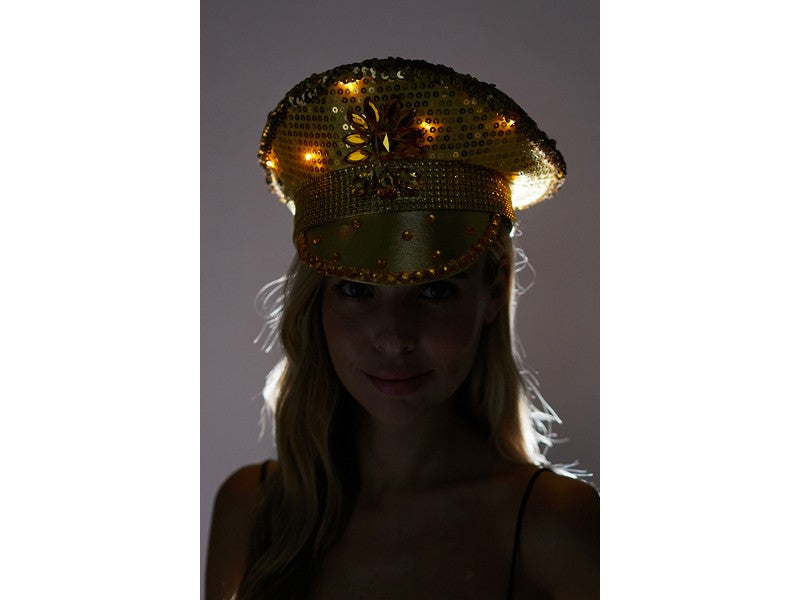 Light Up Festival Hat - Gold