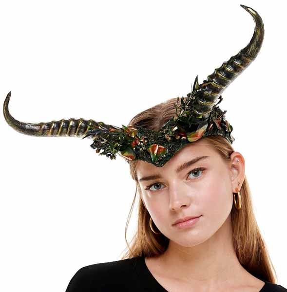 Horned Headpiece with Foliage