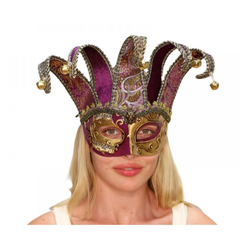 Purple/Gold Venetian Jester