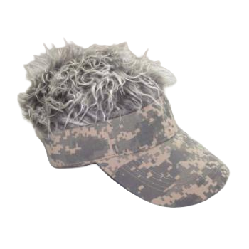 Camo Visor with Hair