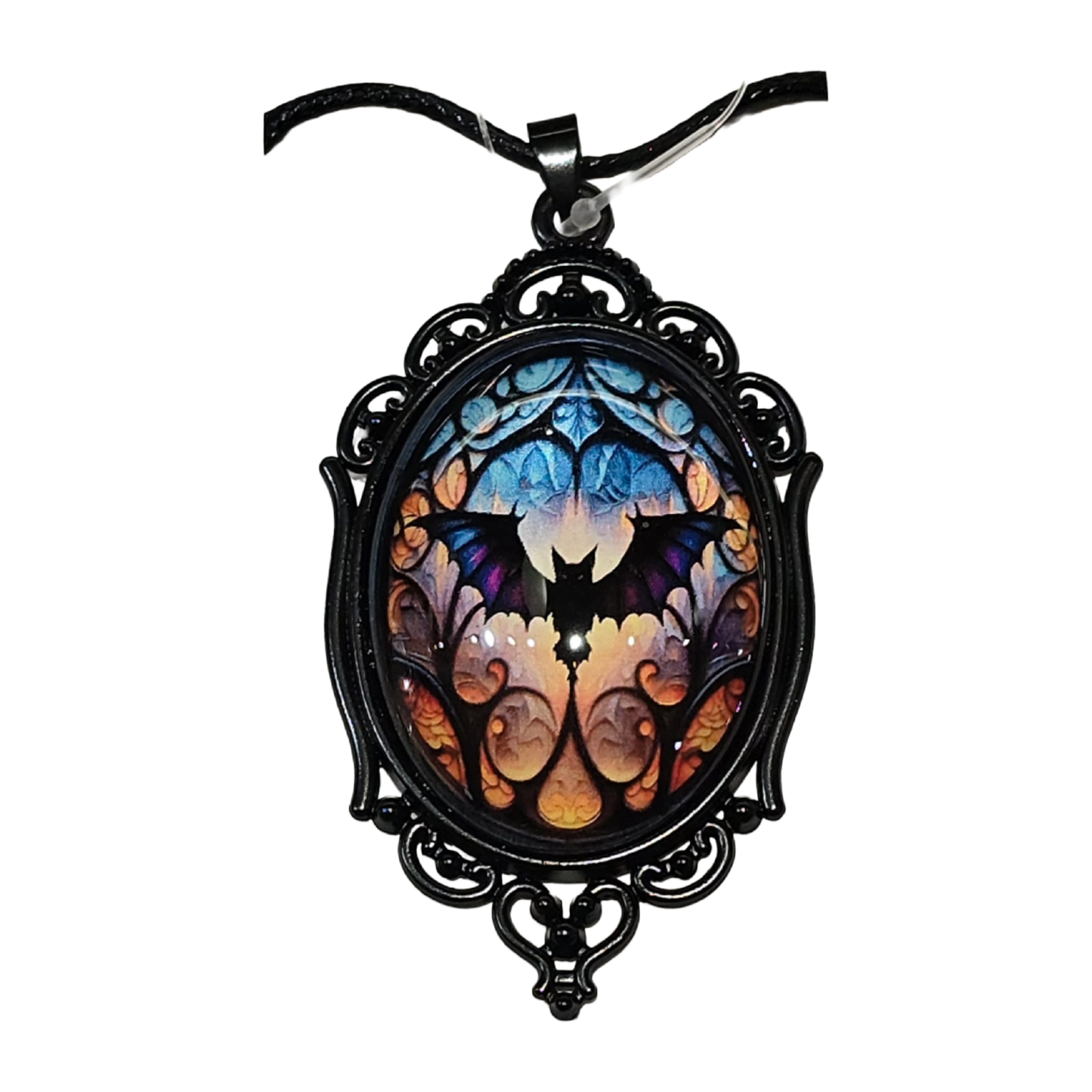 Antique Bat Pendant Necklace