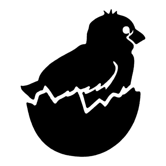 Chick in Eggshell Adhesive Stencil