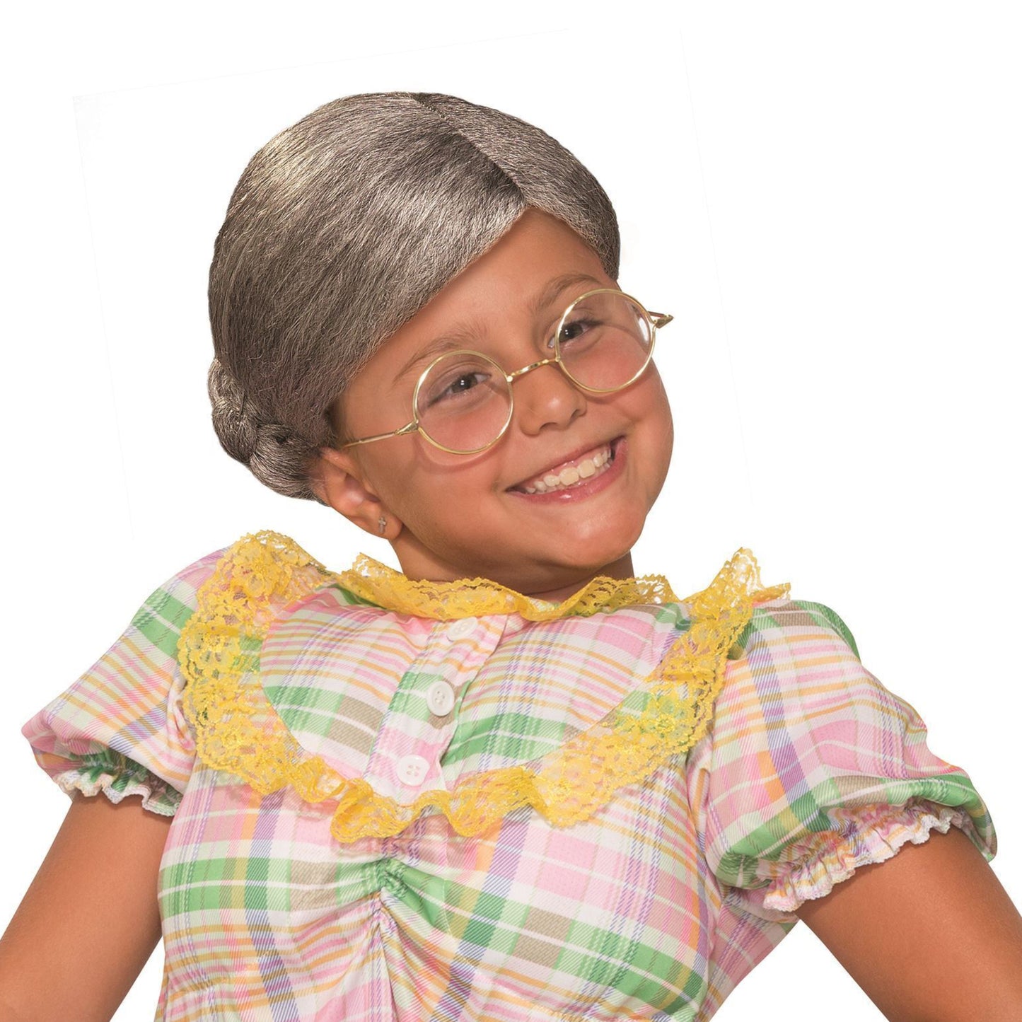 Child Old Lady Bun Wig