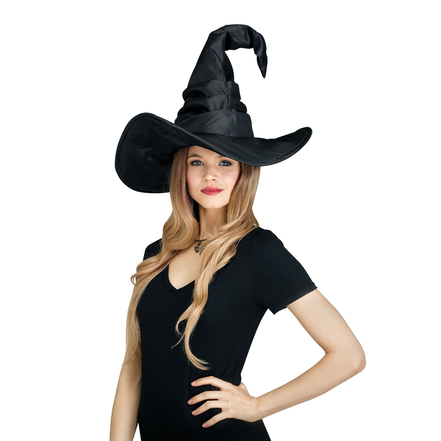 Black Curved Witch Hat