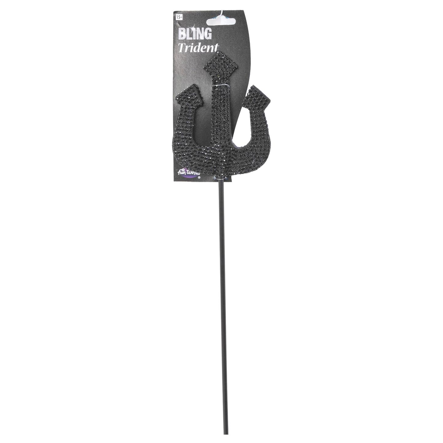 Mini Black Rhinestone Pitchfork