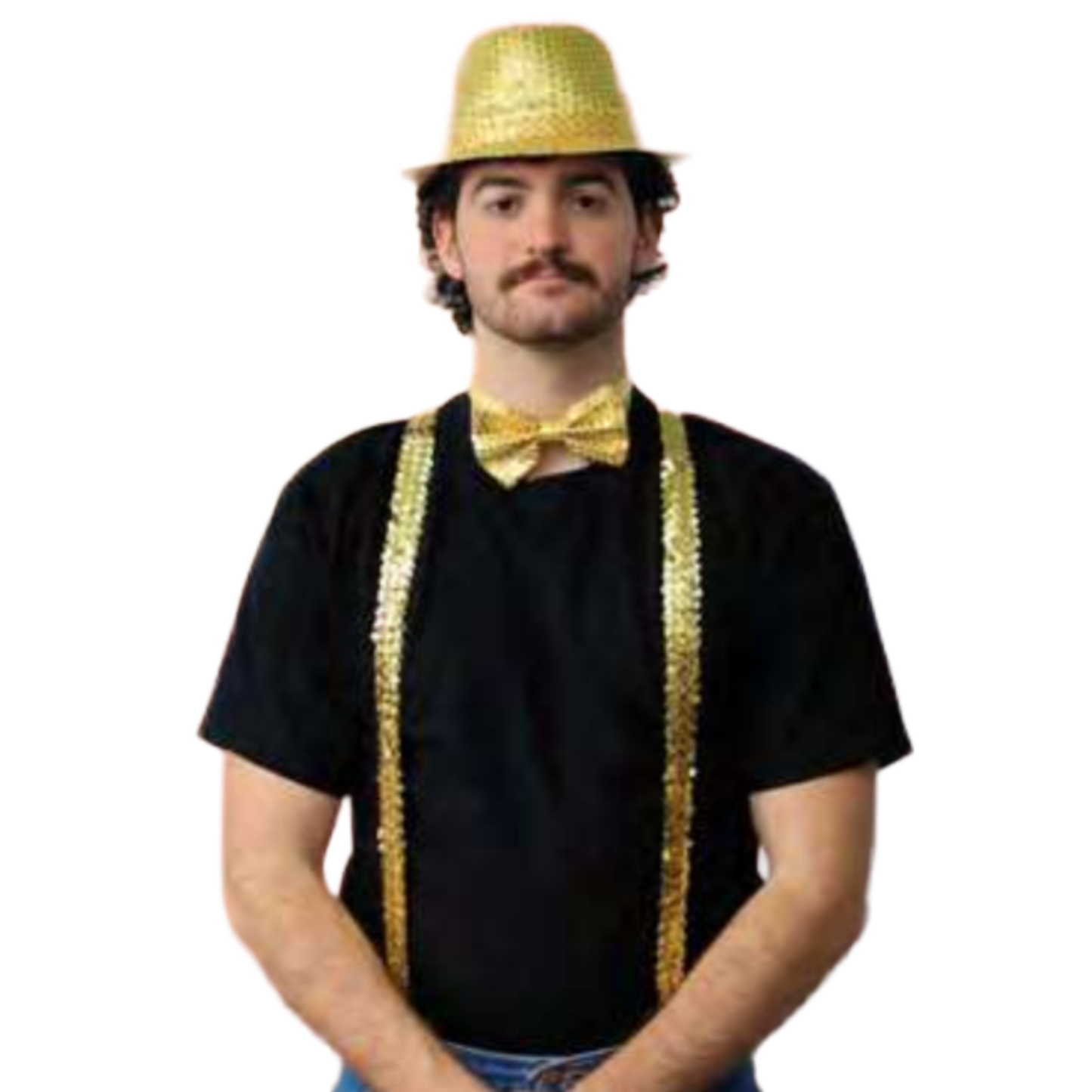 Gold Sequin Accessory Set