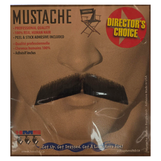 Human Hair Butler Moustache Black