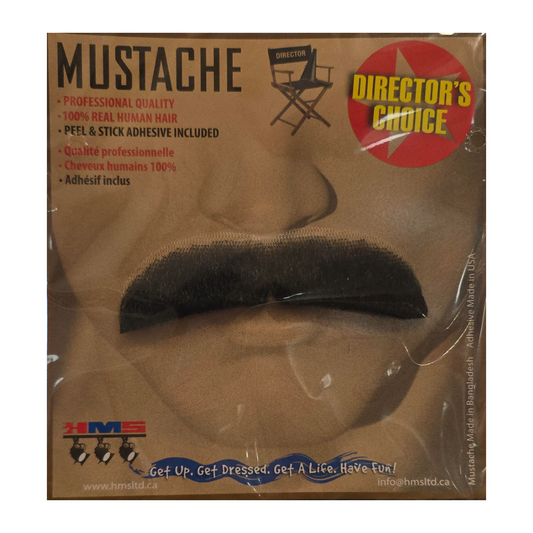 Human Hair Downturn Moustache Black
