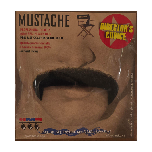 Human Hair Villain Moustache Black