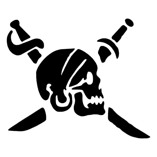 Large Pirate Skull Adhesive Stencil