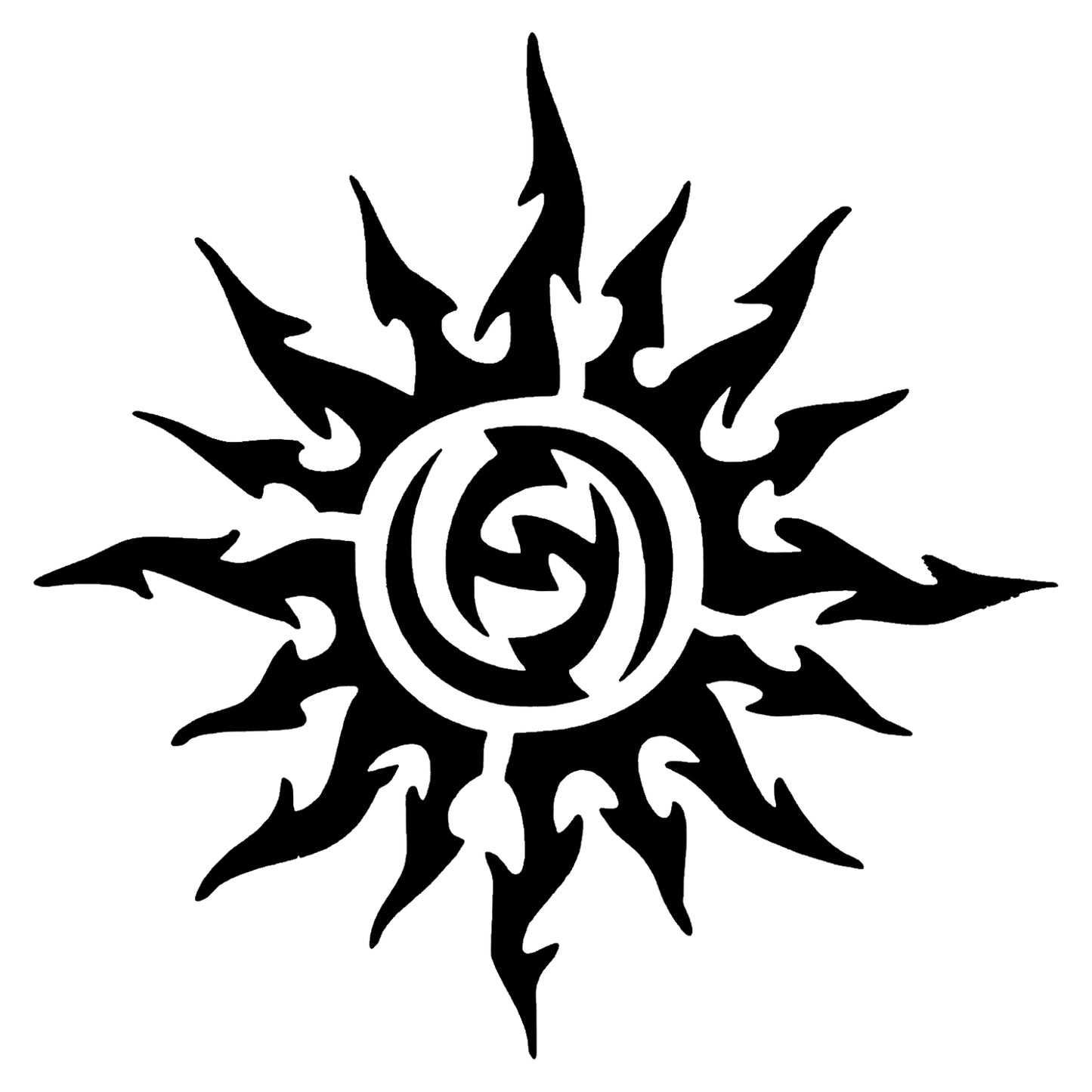 Tribal Sun Adhesive Stencil