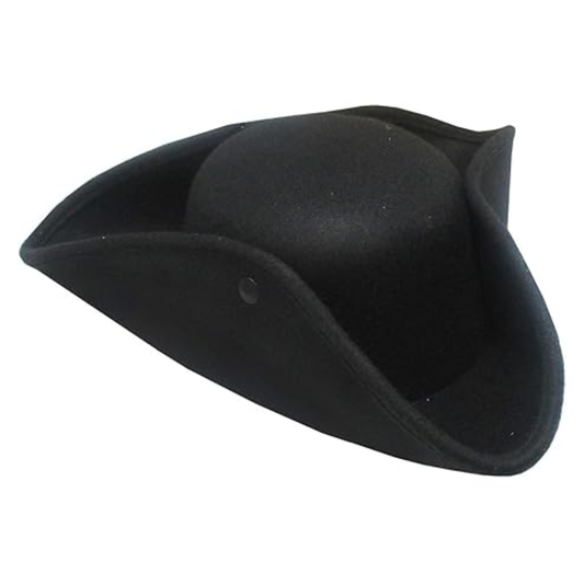 Leatherlike Pirate Hat - Black