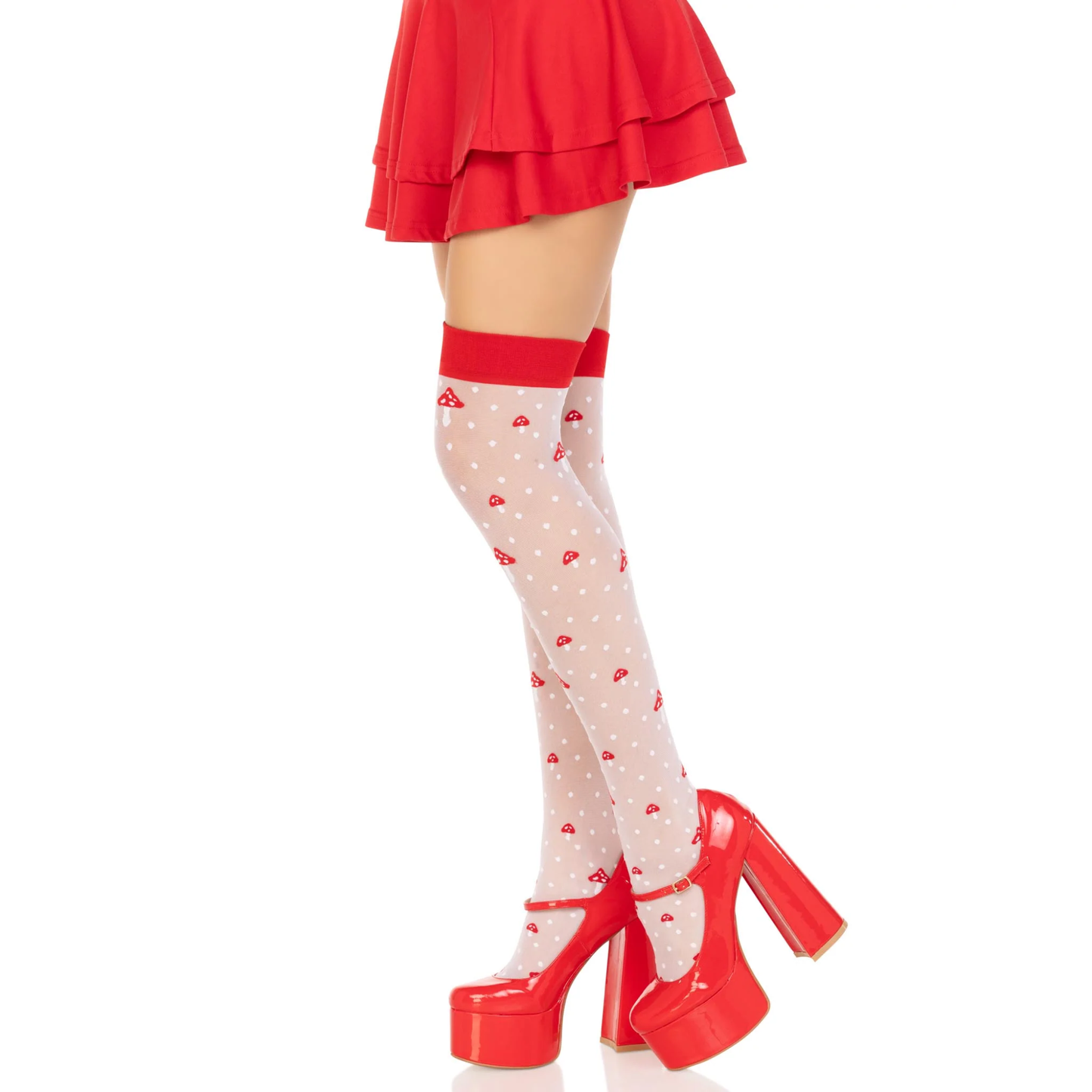 Magic Mushroom Thigh Highs