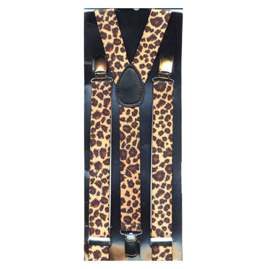 Leopard Print Suspenders