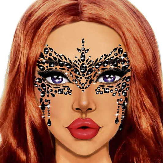 Black Masquerade Body Jewels
