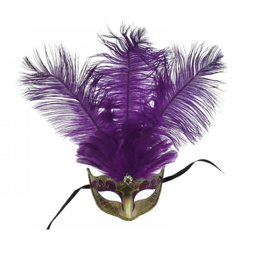 Purple Feather Mask