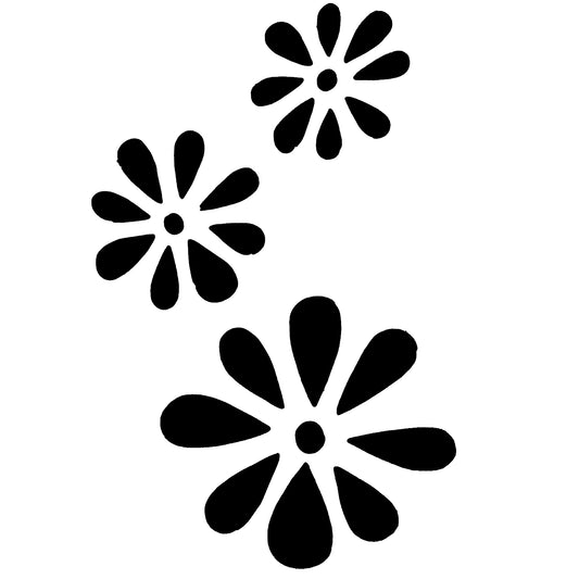 Retro Flower Adhesive Stencil
