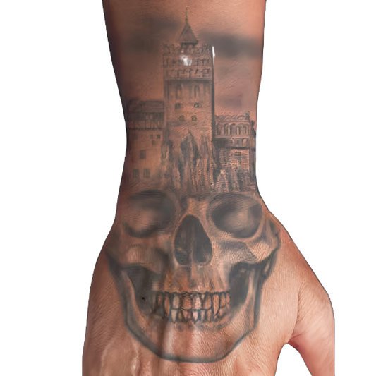 Tinsley Skull Hand Tattoo