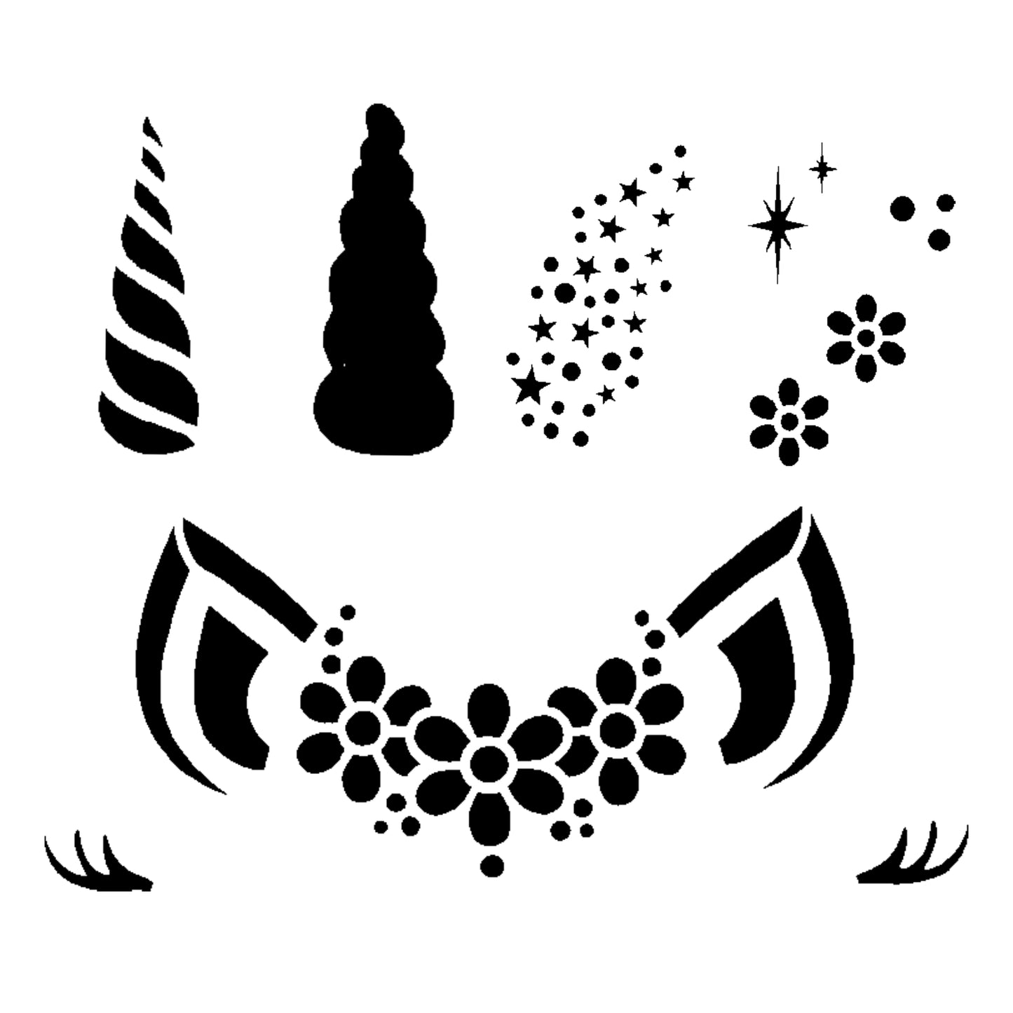 Sparkle Unicorn Stencil