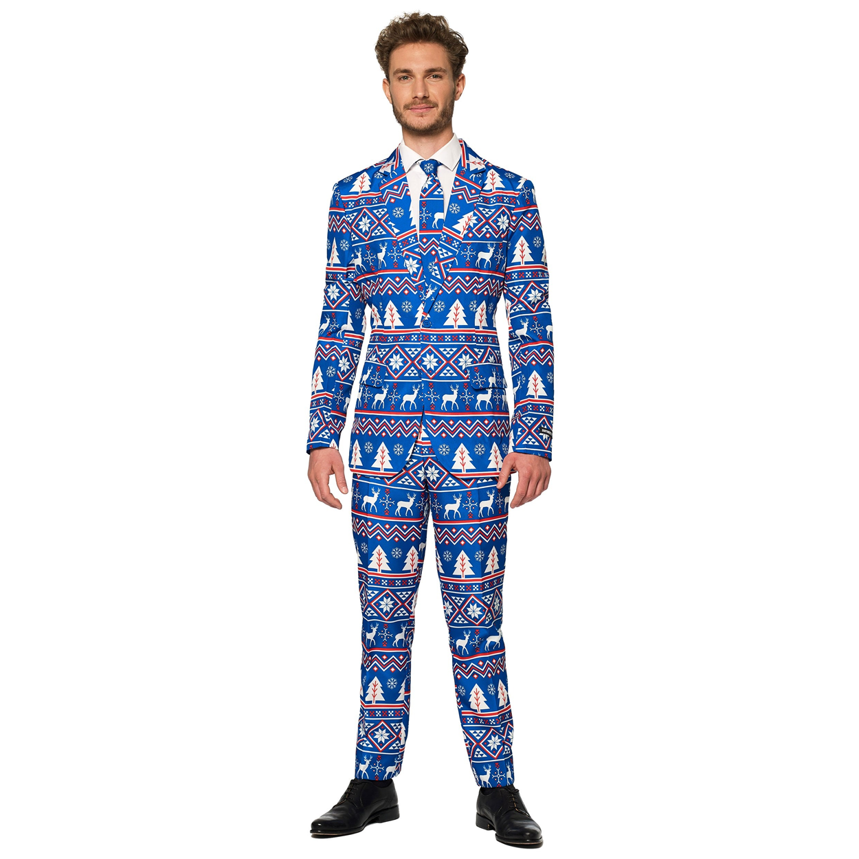 Suitmeister Blue Nordic Christmas Suit