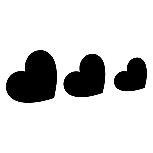 Three Hearts Adhesive Stencil