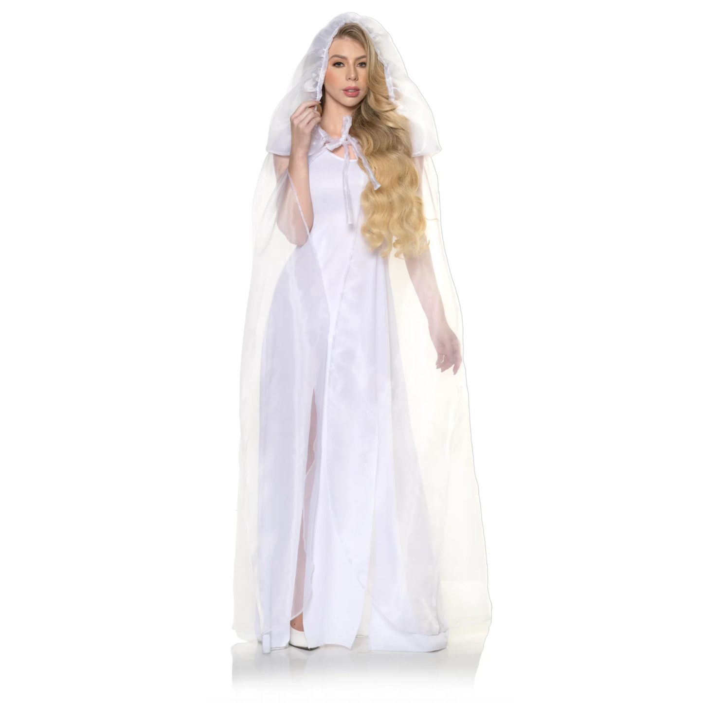 Tulle Cape with Deluxe Hood White