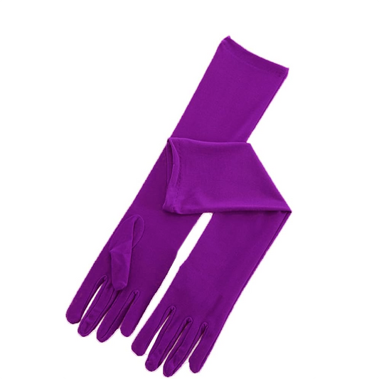 Long Purple Gloves