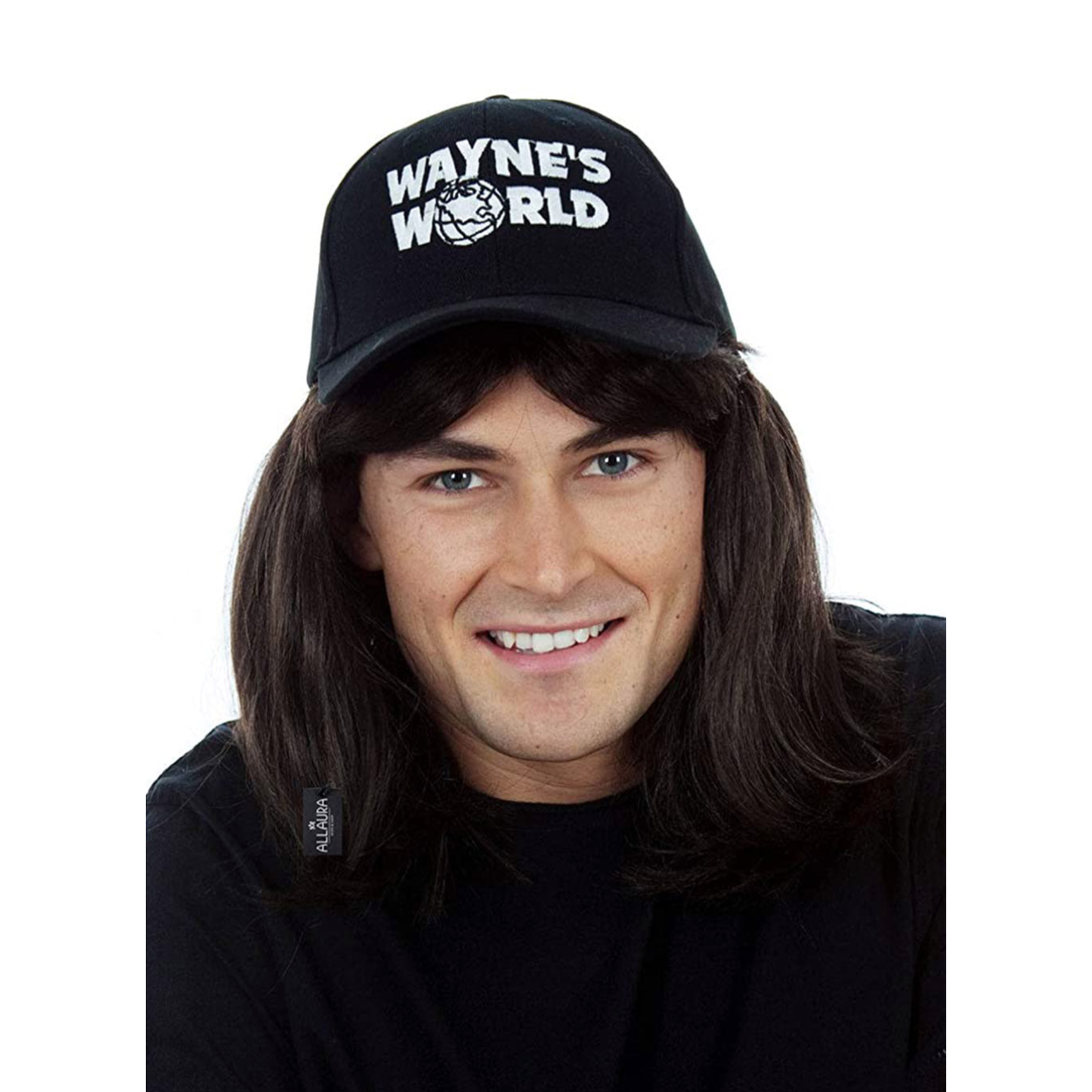 Wayne from Waynes World Wig with Hat Costume Set