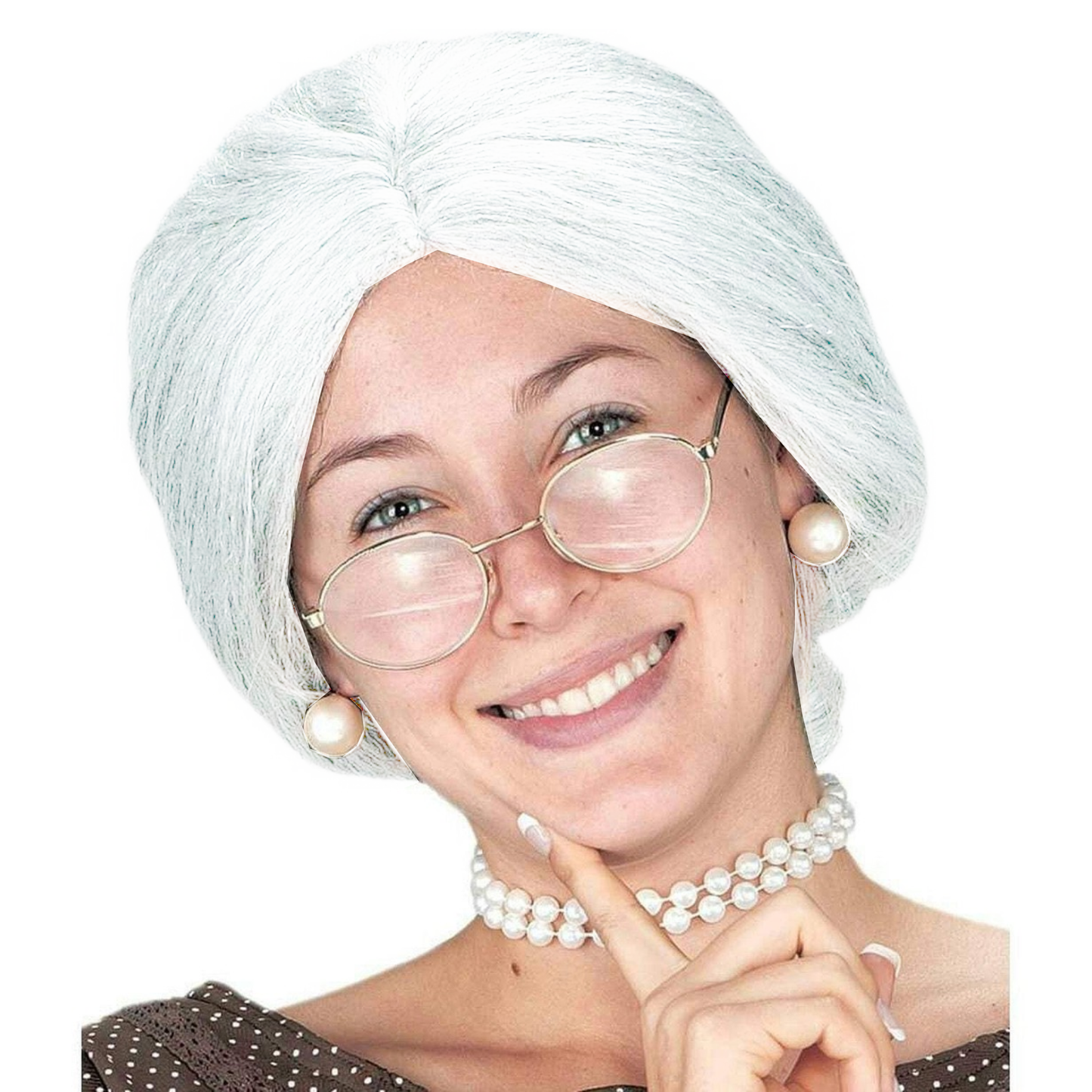White Granny Wig
