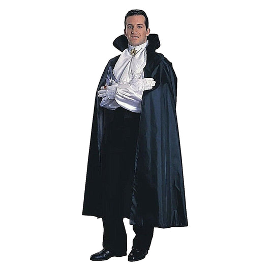Long Black Taffeta Cape