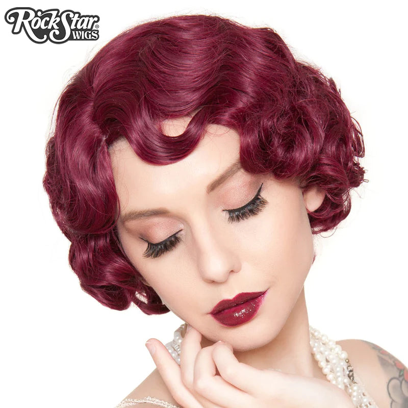 1920s Flapper Burgundy Fingerwave
