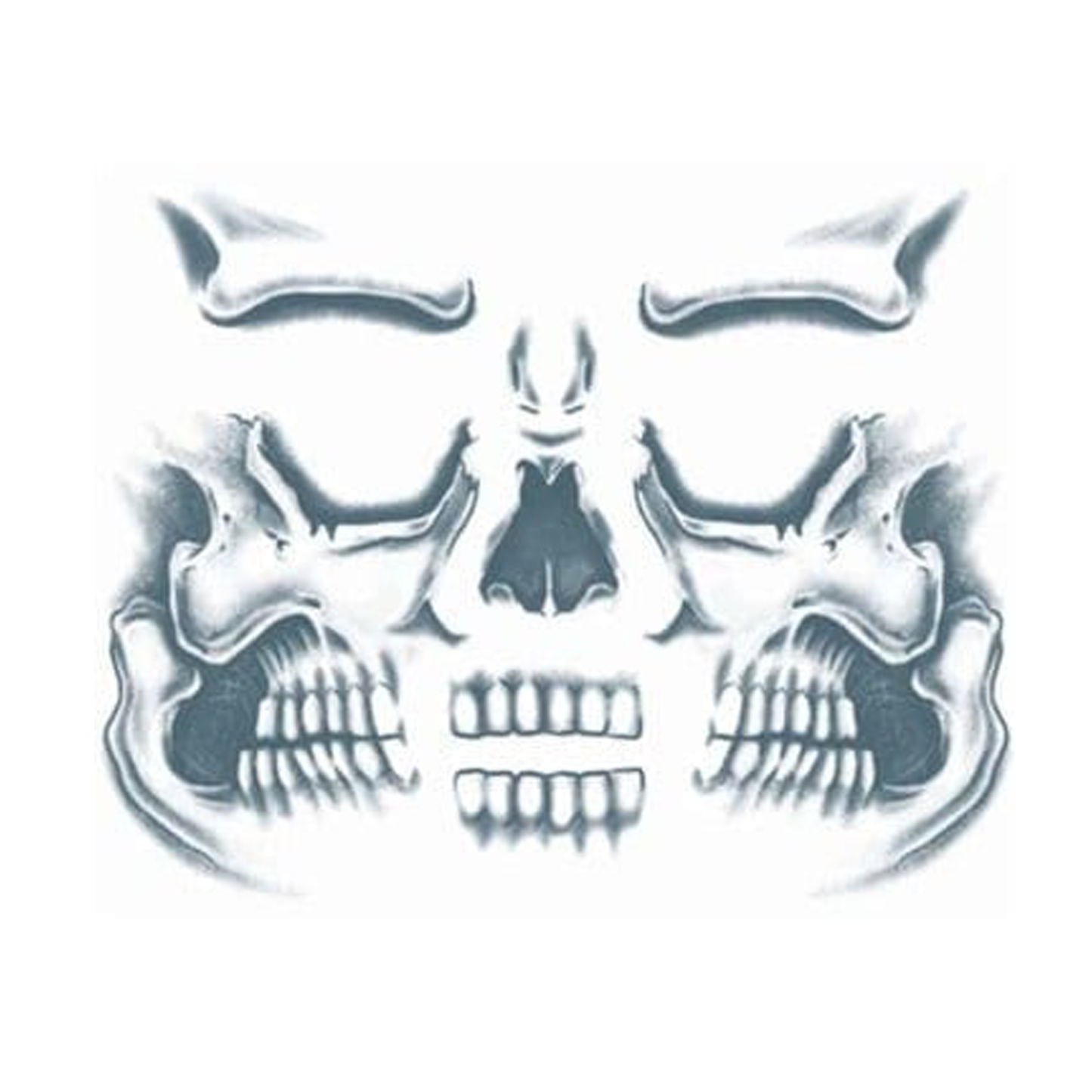 Tinsley Skull Face Temporary Tattoo