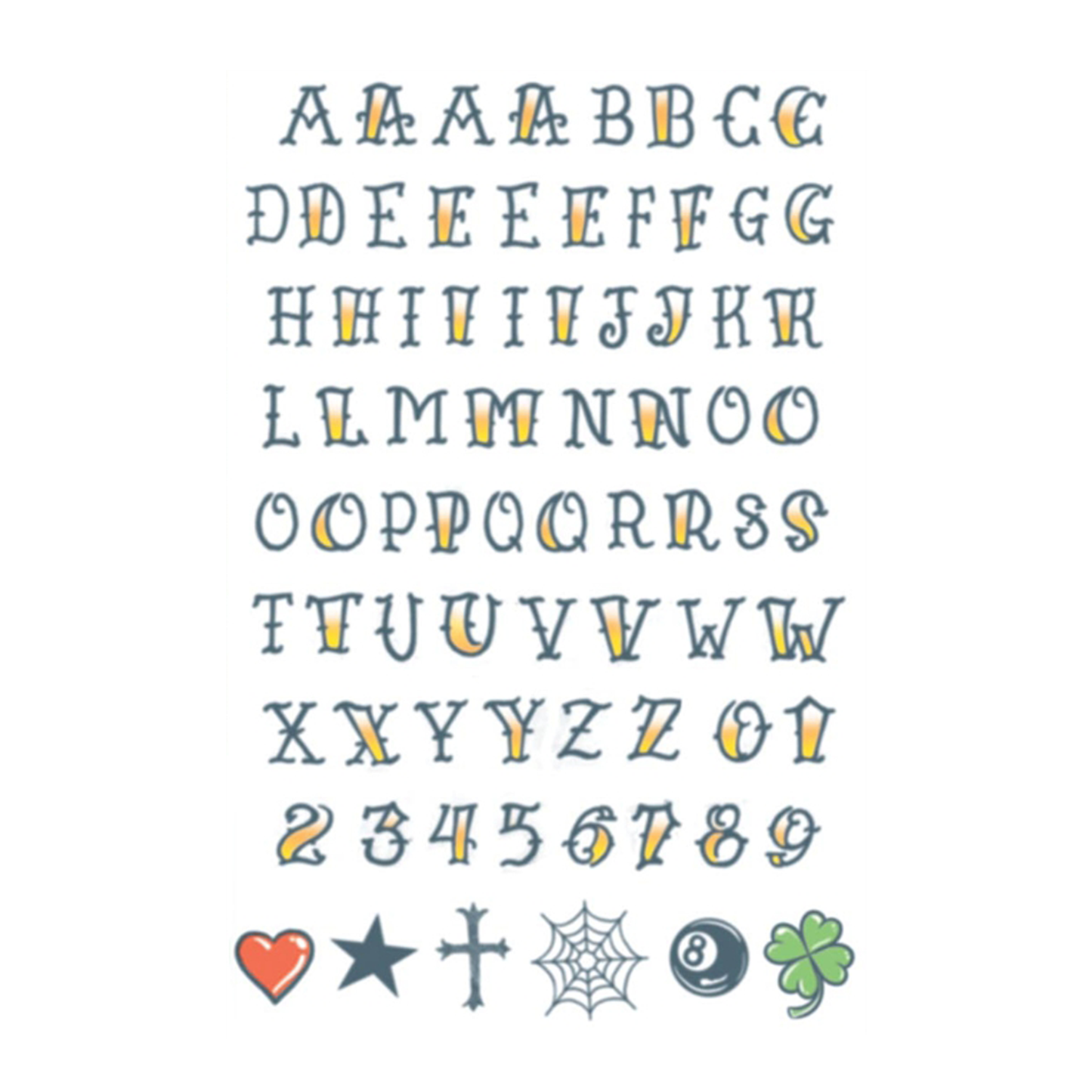 Tinsley Knuckle Alphabet Tattoo