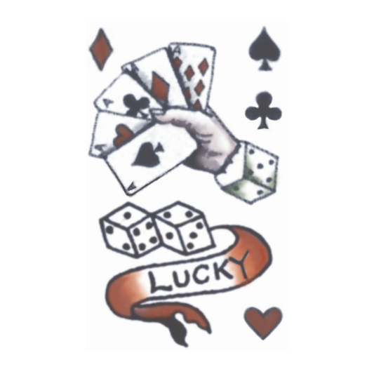 Tinsley 1940's & 50's Lucky/Dice Vintage Tattoo